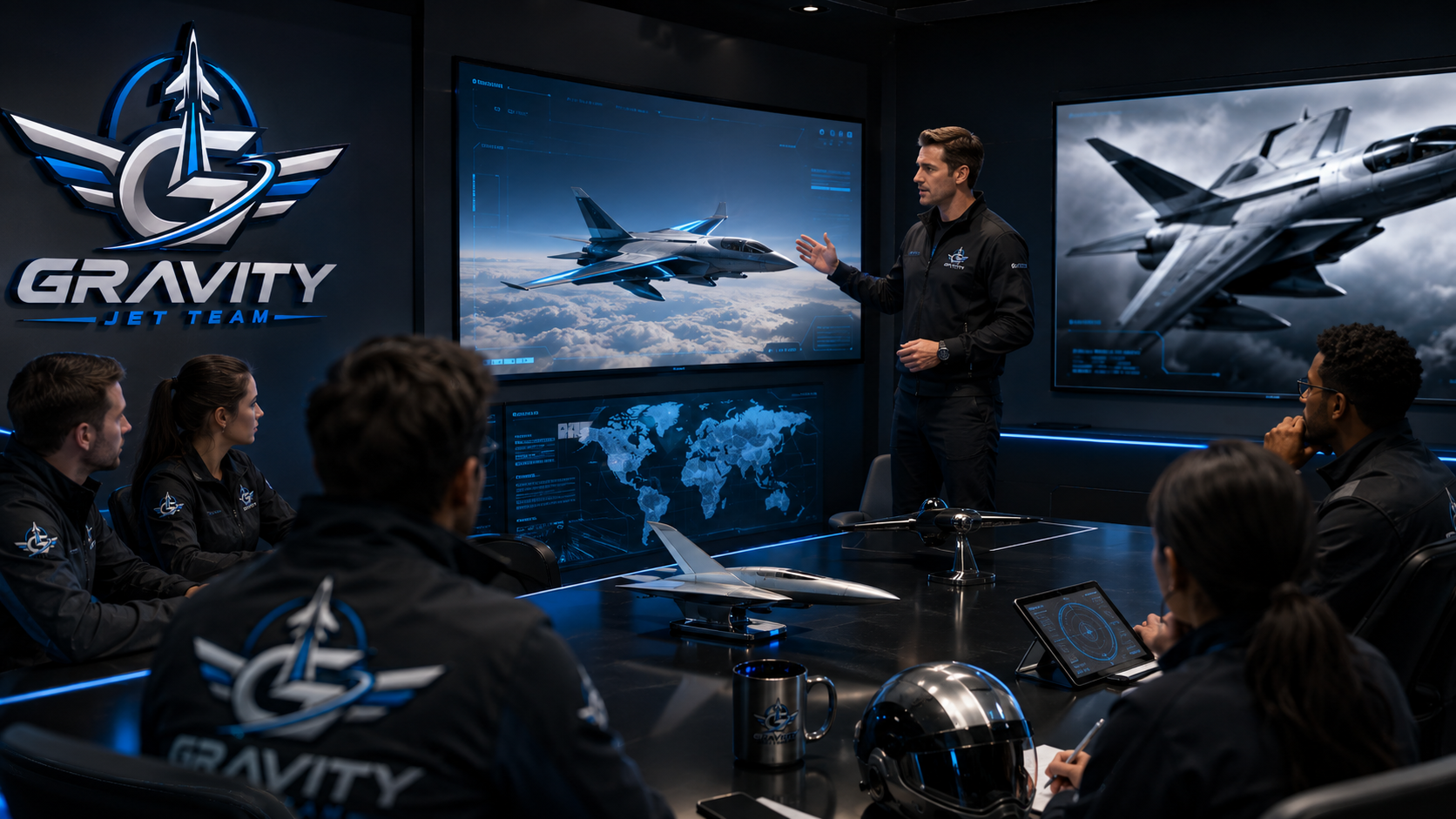 Gravity Jet Team operations control center